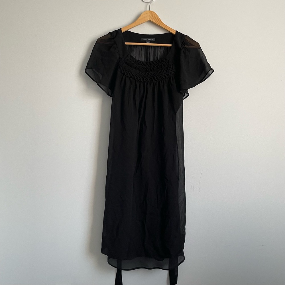 Banana Republic Black 100% Silk Crepe Dress - Size S